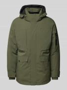 Regular fit parka met afneembare capuchon en waterafstotende functie