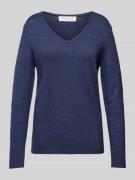 Gebreide pullover met afgeronde V-hals