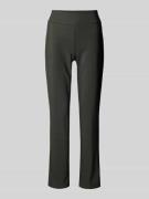 Regular fit stoffen broek met elastische band, model 'Ina'