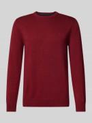 Gebreide pullover met wol en ronde hals