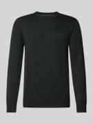 Gebreide pullover met wol en ronde hals