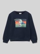 Regular fit sweatshirt met rubberen print aan de voorkant