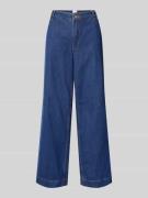 Wide leg jeans met riemlussen, model 'Tessa'