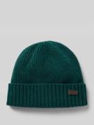 'Beanie met labelbadge