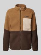 Sherpa jacket met labelpatch