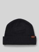 Beanie met labelbadge, model 'PORTSIDE FISHERMAN'