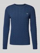 Gebreide pullover met ronde hals