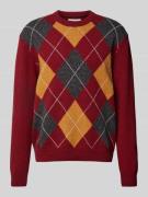 Gebreide pullover met ronde hals, model 'ARGYLE'