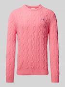 Gebreide pullover met kabelpatroon