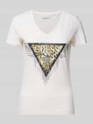 T-shirt met labelprint