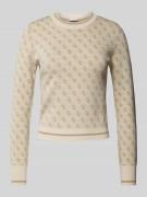 Gebreide pullover met ronde hals, model 'LISE'