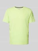 T-shirt met afgeronde V-hals