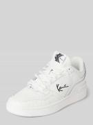 Sneakers van leer met labelstitching, model 'KANI 89'