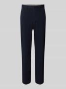 Straight fit pantalon met riemlussen