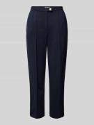 Slim fit stoffen broek met bandplooien, model 'PUNTO'