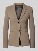 Wollen blazer met paspelzakken