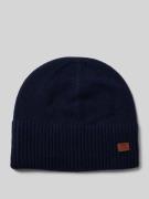 Beanie met labelapplicatie, model 'LACKE'