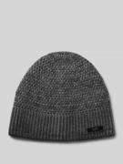 Beanie met labeldetail, model 'NOAR'