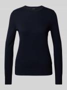 Gebreide pullover met geribde ronde hals, model 'SHAVONNE'