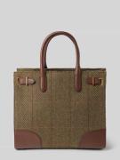 Tote bag van wol met labeldetail, model 'DEVYN'