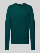 Regular fit gebreide pullover met ronde hals