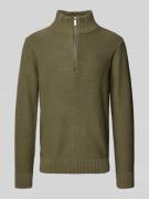 Gebreide pullover met ribboorden, model 'AXEL'