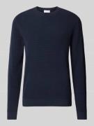 Gebreide pullover met ribboorden, model 'ROSS'