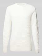 Gebreide pullover met structuurmotief, model 'Karl'