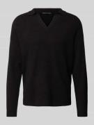 Gebreide pullover met ribboorden, model 'RUSTINO'