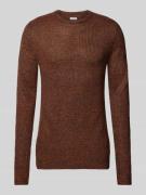 Gebreide pullover met ronde hals, model 'LEWIS'