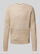 Gebreide pullover met structuurmotief, model 'HUGO'