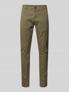 Slim fit chino met achterzakken