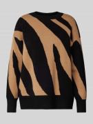 Regular fit gebreide pullover met two-tone-motief, model 'NANCY'