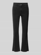 Regular fit high waist jeans met open zoom, model 'SHEILA'