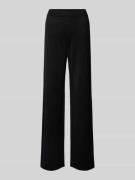 Wide leg gebreide broek met elastische band, model 'NALINA'