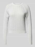 Regular fit gebreide pullover met ribstructuur met effectgaren, model ...