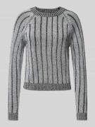 Regular fit gebreide pullover met ribstructuur met effectgaren, model ...