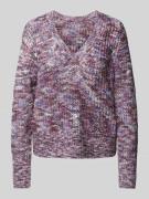 Gebreide pullover met V-hals, model 'DIRMA'