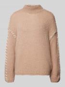 Gebreide pullover met ribboorden, model 'CHOCA'