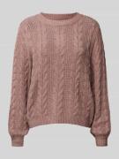 Gebreide pullover met ronde hals, model 'RUBINA'