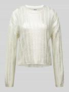 Comfort fit gebreide pullover in metallic look, model 'Kama'