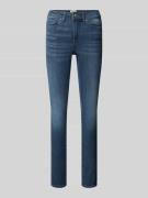 Skinny fit jeans met labelpatch, model 'WAUW'