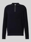 Gebreide pullover met korte ritssluiting, model 'MATTEO'