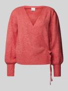 Gebreide pullover met strikdetail, model 'HOLENE'