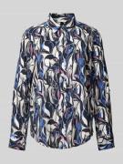 Regular fit overhemdblouse met all-over motief