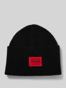 Beanie met labeldetail, model 'Xaff'