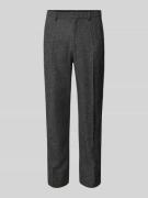 Slim fit pantalon met persplooien, model 'Hesten'