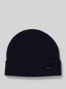 Beanie met labeldetail, model 'Xamiro'