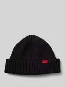 Beanie met labeldetail, model 'Xush'