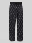 Regular fit sweatpants met vaste persplooien